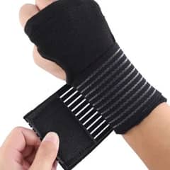 GENERICO - Muñequera Negra Soporte Mano Reduce Dolor Tendinitis X 1 UND