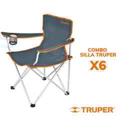 TRUPER - Combo Silla Plegable para playa X6