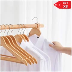 INSPIRA - Colgador de Ropa de madera Set x 03