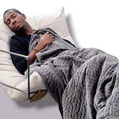 HYPNO HOME - Manta Pesada Antiestrés 6.8 Kg - Negro/Gris