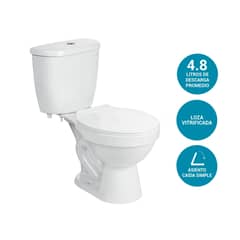 VAINSA - Inodoro taza tanque asiento Cancún Blanco Italgrif