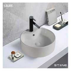 STONE - LAVAMANOS MOD REDONDO LAURE BLANCO