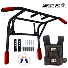 HOLGU - Barra Paralela Multifuncional 2 en 1+ Chaleco 10kg +Guantes