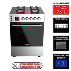 KLIMATIC - COCINA DE PIE A GAS 4 HORNILLAS VITA PRO MARCA