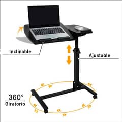 GENERICO - Mesa para Laptop con Porta Mouse Ruedas Portátil Ajustable