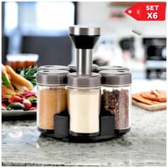 INSPIRA - Set x6 condimenteros especieros giratorio 360°