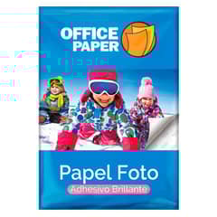 OFFICE PAPER - Papel Foto Adhesivo Brillante 120g 20 Hojas A4