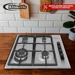 KLIMATIC - COCINA EMPOTRABLE A GAS CEKT600-PRO 4 HORNILLAS