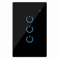GENERICO - Interruptor Inteligente Universal Wifi Luz Smart Negro Alexa 3 Bandas