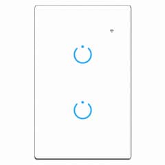 GENERICO - Interruptor Inteligente Universal Wifi Luz Smart Blanco Alexa 2 Bandas