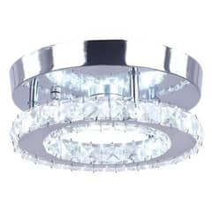 HOME NEAT - Lámpara de techo led plafón cristal moderna blanco frío dia 20cm