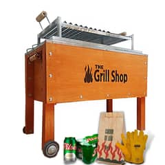 THE GRILL SHOP - Caja china mediana familiar Guantes Carbon Cerveza