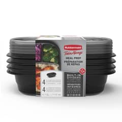 RUBBERMAID - 4 Recipientes con division para Alimentos 2127152