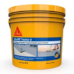 SIKA - Pack sellador impermeabilizante para Techos Sikafill Techo-3 Gris x 4L
