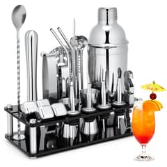 GENERICO - Set Coctelero 23pzs Bartender Profesional Accesorios Recetas