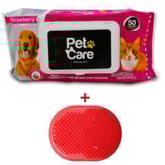 PET CARE - TOALLITAS HUMEDAS P-MASCOTA FRESA X 50U PACK PEINE