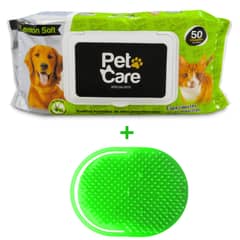 PET CARE - TOALLITAS HUMEDAS P-MASCOTA LIMON X 50U PACK PEINE