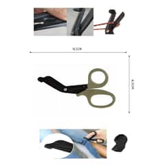 GENERICO - Tijera EMT trauma  de rescate paramédico 18 cm VERDE
