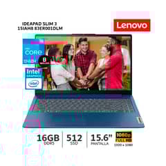 LENOVO - Laptop IdeaPad Slim 3 Intel Core i5 12°Gen16GB RAM 512GB SSD 156” FHD Wind 83ER001DLM
