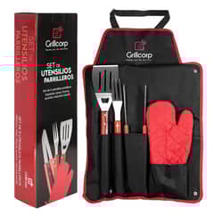 GRILLCORP - Set de Utensilios parrilleros de 5 piezas