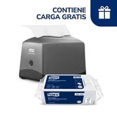 TORK - Dispensador Servilleta Plus 100 Gris + 3 Cargas Gratis