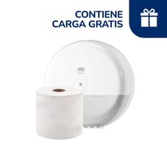 TORK - Dispensador Papel Higiénico Blanco + Carga Gratis