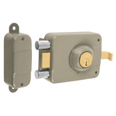 HERMEX - Chapa cerradura de sobreponer izquiera alta segurida