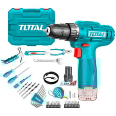 TOTAL TOOLS - Taladro 12v 20Nm + 89 Herramientas Total