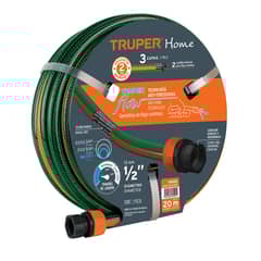 TRUPER - Manguera 1/2"reforzada 3 capas 20 m conexiones plásticas