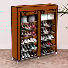 SM - ZAPATERA ORGANIZADOR DE ZAPATOS 6 NIVELES DOBLE CAFE
