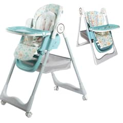 BABY HAPPY - Silla de Comer para Bebe Plegable Niveles de Altura Green