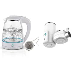 WATERLIFE - Hervidor saludable blanco + Filtro de agua para cocina