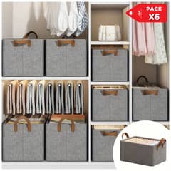 INSPIRA - Organizador Ropa Plegable X6 Gris Con Asas