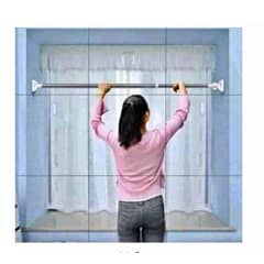 GENERICO - Barra de cortina de ducha extensible para baño 140cm a 260cm A1