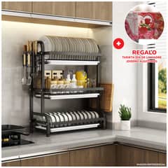INSPIRA - Escurridor Organizador Rack de 3 Niveles