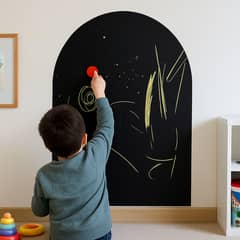PZR PIZARRAS ADHESIVAS - Pizarra Adhesiva Magnética Infantil Arco Negro 115 x 75 cm
