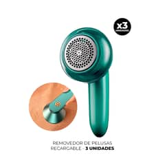 GENERICO - 3 REMOVEDOR DE PELUSAS RECARGABLE