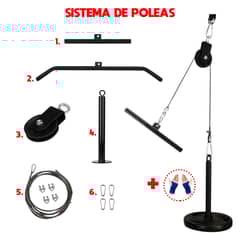 HOLGU - Set Entrenamiento Polea Accesorios + Guantes