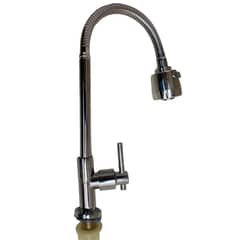 PGW - Grifo de cocina con rotación -Acero Inoxidable-Tipo ganso-Para mesa