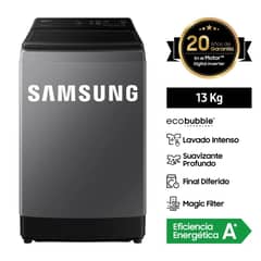 SAMSUNG - Lavadora Carga Superior 13 Kg EcoBubble WA13CG5441BD Gris