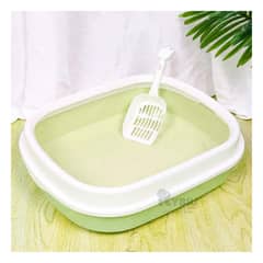 RYBIU IMPORT - Arenero para Gatos Compacto de Arena 40x33x11 Verde