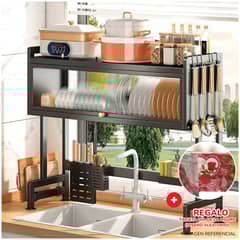 INSPIRA - Escurridor De Platos Con Tapa 2 niveles 85 cm