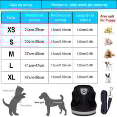 GENERICO - Pechera con correa para perros y gatos talla XS Rojo