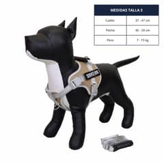 GENERICO - ARNÉS CAQUI TALLA S REFLECTANTE PARA PERROS CON ASA