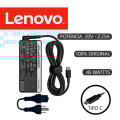 GENERICO - CARGADOR COMPATIBLE LENOVO 20V 2-25A Tipo C 45W