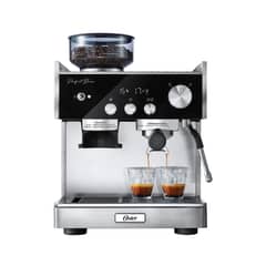 OSTER - Cafetera Espresso BVSTEM7400 Molinillo 15 Bares Acero Inoxidable
