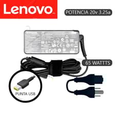 GENERICO - Cargador Compatible Punta Amarilla Cuadrada Tipo USB 20v 325A-65w