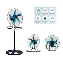 GENERICO - Ventilador Grande 5 Aspas 18 Pulgadas Solución 3 En 1