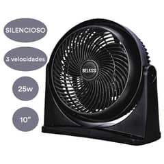 BELESSI - Ventilador de Mesa y Pared Silencioso 10" 25W 3 Velocidades