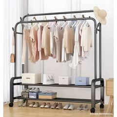 INSPIRA - Estante Organizador Ropa Perchero Con Ruedas 2N Negro